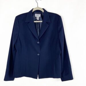Pendleton 100% Wool Navy Button Closure Lined Long Sleeve Designer Blazer Jacket